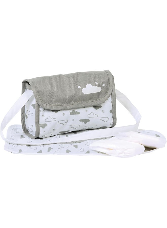 ADORA Baby Doll Diaper Bag with Sturdy Straps, Includes Changing Mat and 2 Doll Diapers (Fits 13" Dolls), Birthday Gift for Ages 3+ - Twinkle Stars - Image 1
