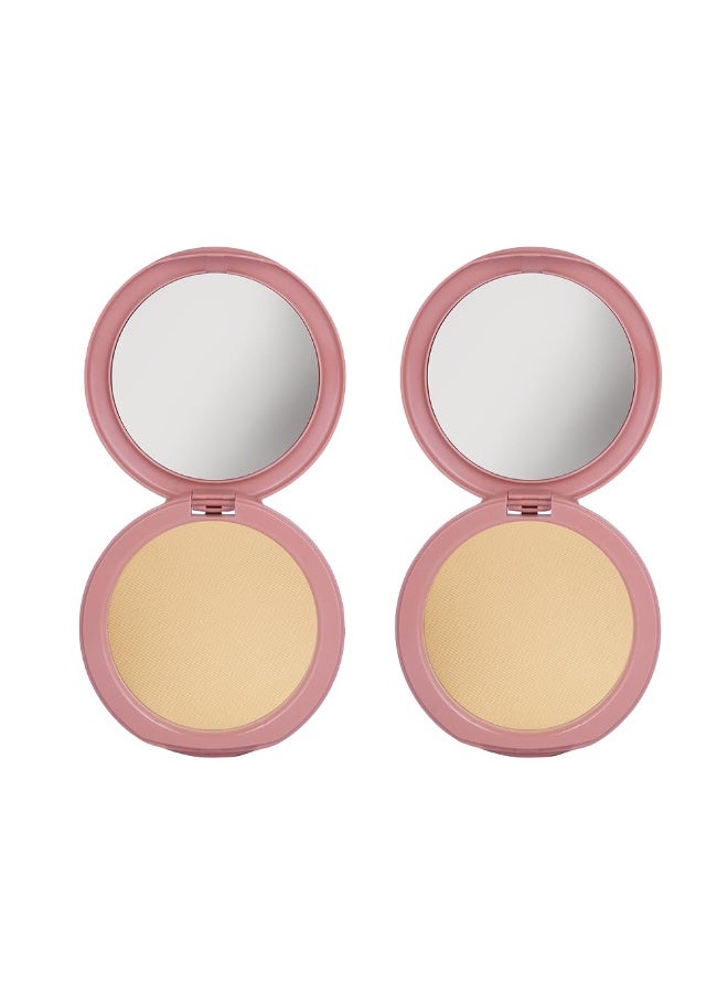 Dazller Classique Compact Powder, 9g - (Pack of 2) 8002 Honey, Velvety Natural Finish, Oil-Control, Sebum Absorption Formula, No-makeup look, Emollient-rich - Image 1