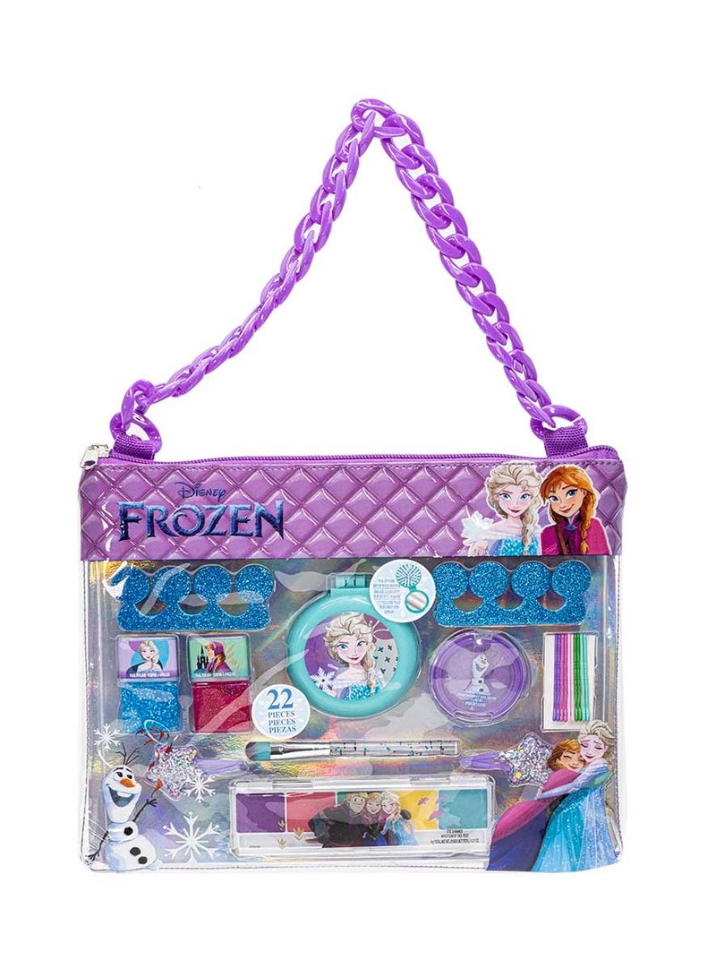 TOWNLEY GIRL Townley Girl Disney Frozen Cosmetic Chain Bag - 22 Pieces - Image 1