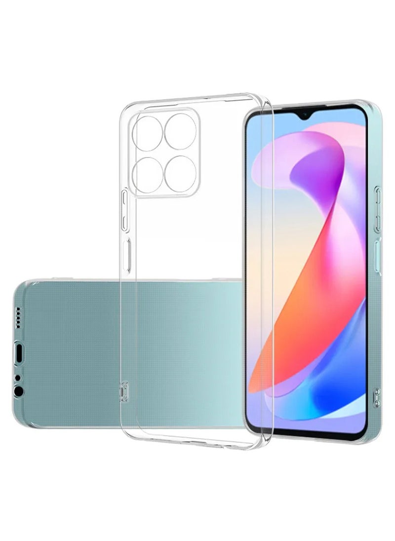 Techie Honor X6a TPU Soft Corner Ultra Slim Clear Case Shockproof Anti Fingerprint Transparent Protective Back Cover  - Image 1