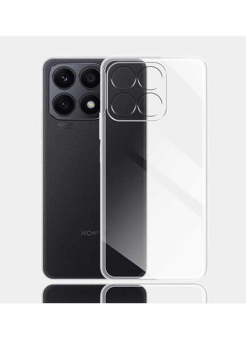 Techie Honor X6a TPU Soft Corner Ultra Slim Clear Case Shockproof Anti Fingerprint Transparent Protective Back Cover  - Image 2
