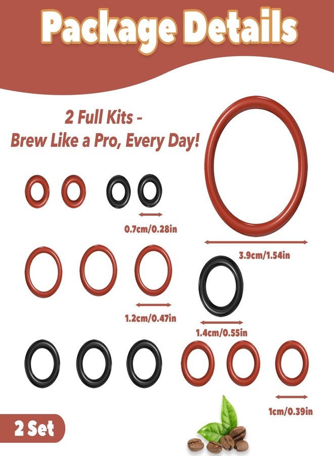 Mtuiewo 2 Set (30 Pcs) Silicone O Ring Kit Compatible with Saeco，Compatible with Gaggia Coffee Machine, O Ring Repair Kit for Fully Automatic Coffee Machines，for Boiler Outlet Pin & Brew Unit - Image 2