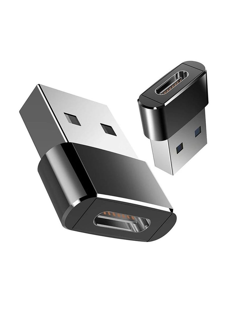 محول شاحن OTG ب منفذ شحن من يو اس بي إلى تايب سي للشحن ونقل البيانات Usb A to type c من أنثى الى ذكر وقارئ بطاقة لابتوب وكمبيوتر