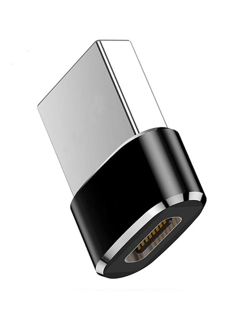 محول شاحن OTG ب منفذ شحن من يو اس بي إلى تايب سي للشحن ونقل البيانات Usb A to type c من أنثى الى ذكر وقارئ بطاقة لابتوب وكمبيوتر