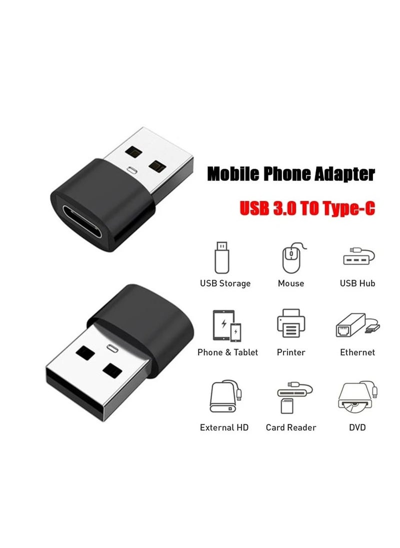 محول شاحن OTG ب منفذ شحن من يو اس بي إلى تايب سي للشحن ونقل البيانات Usb A to type c من أنثى الى ذكر وقارئ بطاقة لابتوب وكمبيوتر