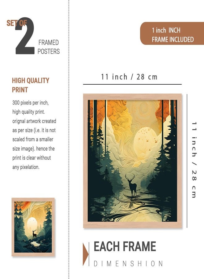 ARTELLY Modern Art Paintings Set of 4 Framed Paintings for Wall Decoration, Bedroom - Decorative Frame For Wall Decor Posters for Living Room - Big Size Wall Paintings Home Gifts Items (Art Deco, 10) - Image 3