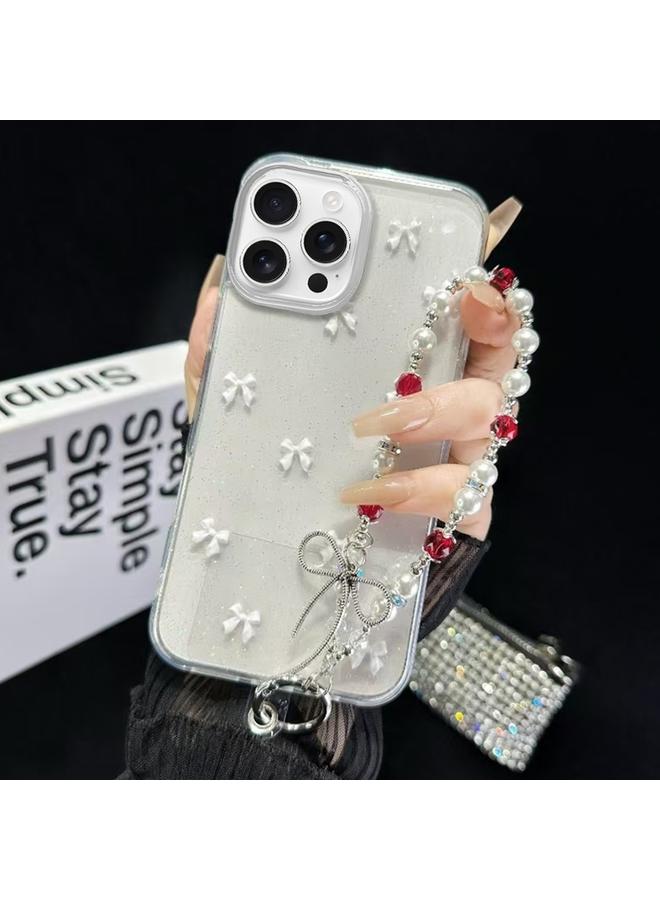 The Bros Case Cover For iPhone 13 Pro Little Fresh Bow Bracelet Chain TPU Phone Case Cover