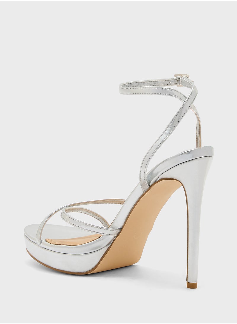 Truffle - Platform Heel Ankle Strap Stilleto Sandal - Image 1