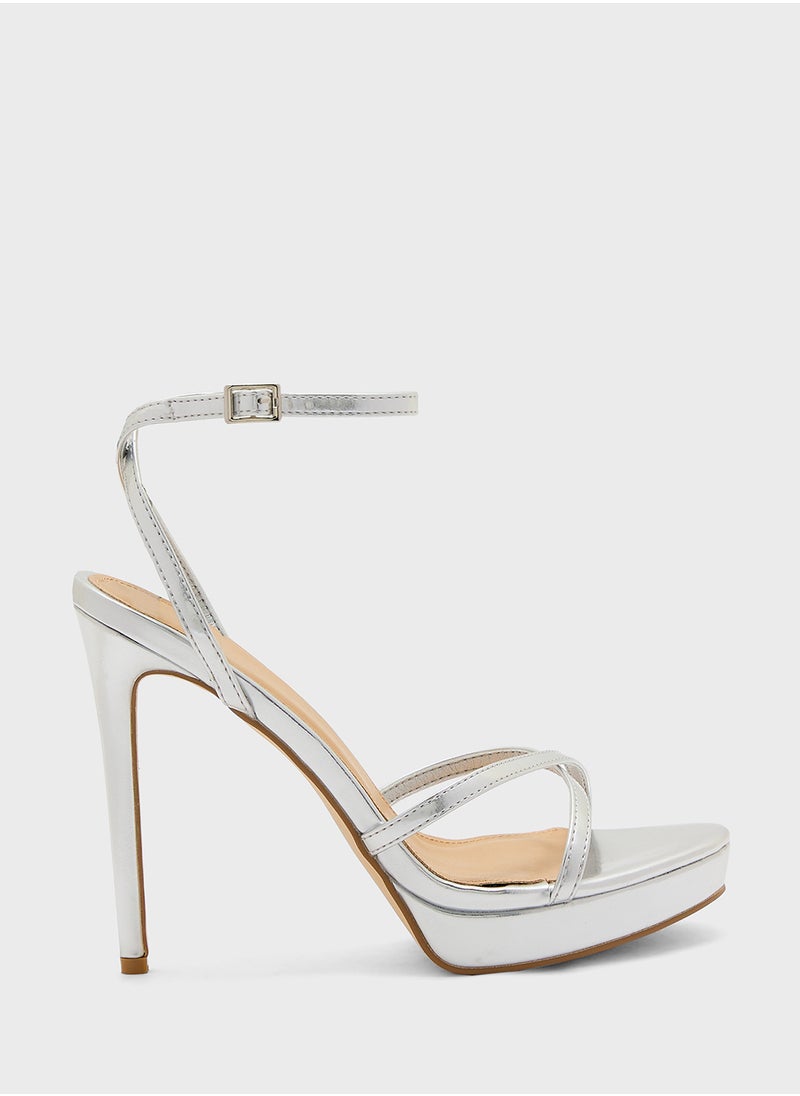Truffle - Platform Heel Ankle Strap Stilleto Sandal - Image 1