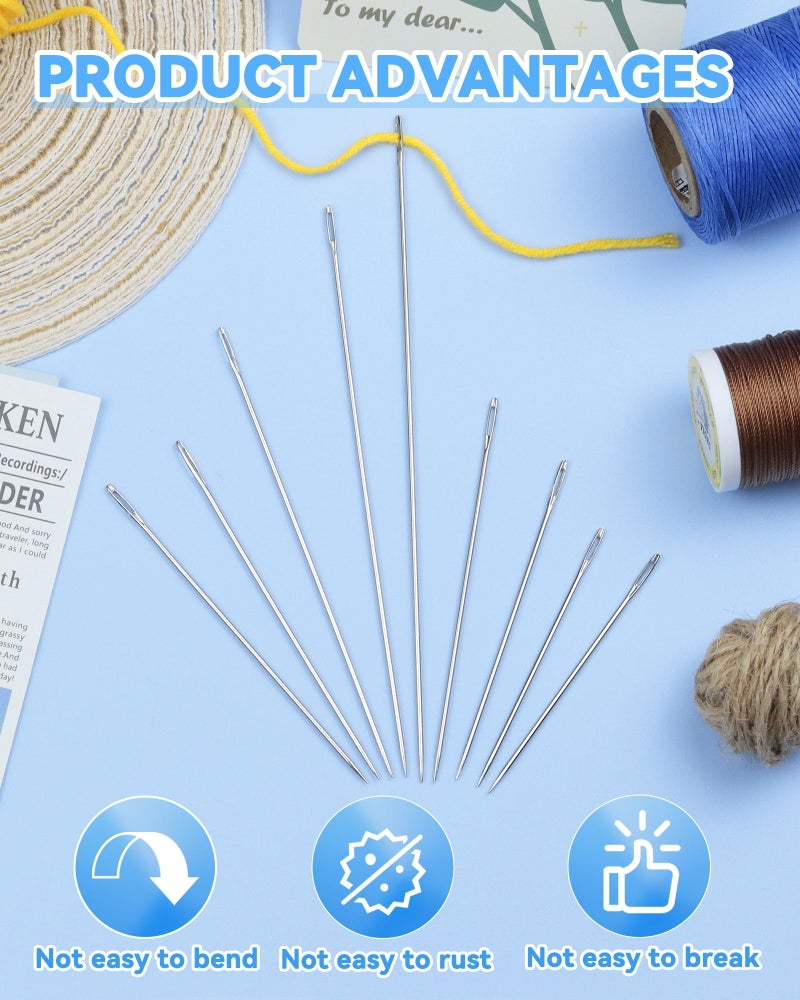 FIVEIZERO 18PCS FIVEIZERO 3"/3.5"/4"/5"/6"/7" Professional Upholstery Needles â€“ Large Sewing Needles, Long Needle for Upholstery and Crafting Project, Big Needle for Leather Repair Stitching and Large Task - Image 4