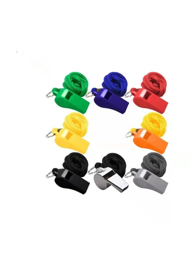 Plastic Whistle High Quality ABS Whistle Outdoor Sports Training Referee 6 Words Whistle Cheer Whistle-Color:Green