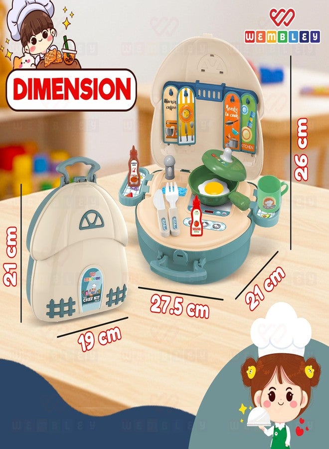 Wembley Kitchen Set for Kids Girl & Boy 2-7 Years Old | Portable Pretend Play Toy for Girls | Mini Kitchen Playset Suitcase | Safe and Non-Toxic | Birthday Gift for Kids Ages 2 to 7 - Image 2