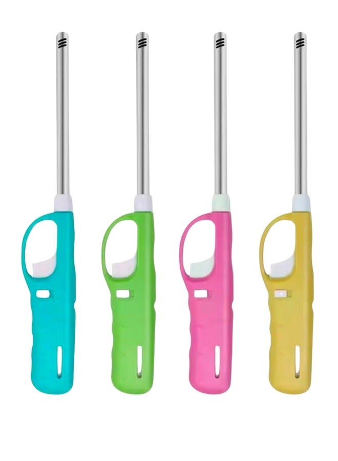 (قطعة واحدة) ولاعة مطبخ إلكترونية موقد غاز فرن شواء شمعة إشعال أمان للمنزل والمطبخ والتخييم والنزهات للاستخدام ((متعدد الألوان)) ((قطعة واحدة)