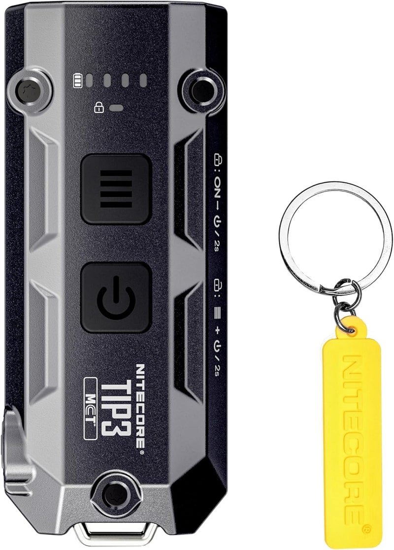 Nitecore TIP3 Multiple Color Temperatures Metallic Keychain Light (Black) - Image 1