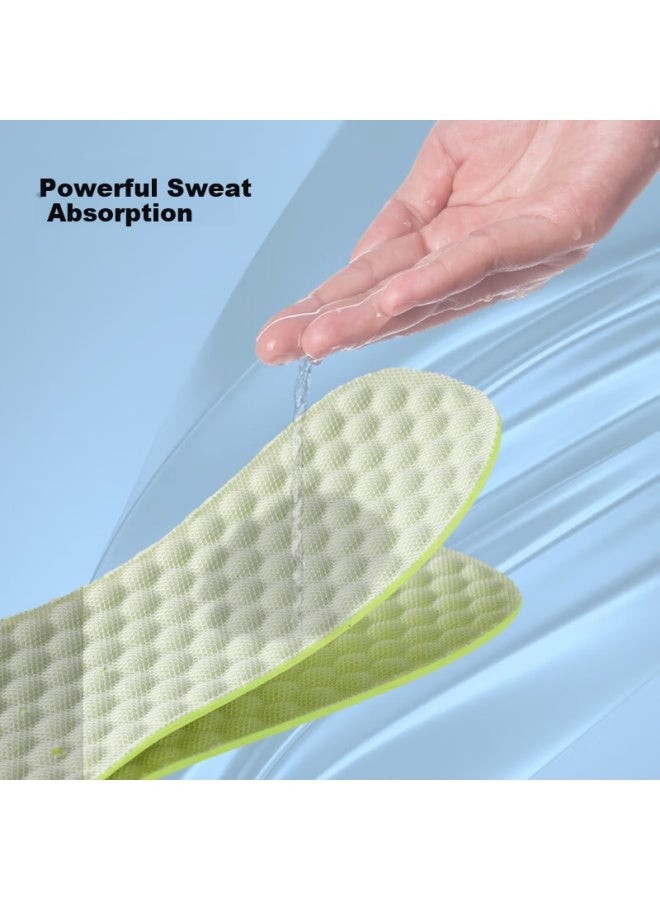 Footoppo Mugwort Antibacterial Deodorant Insoles For Men Summer Sports Odor-removing Sweat-absorbing Breathable High-elastic Shock-absorbing Soft Insoles For Men - Image 2