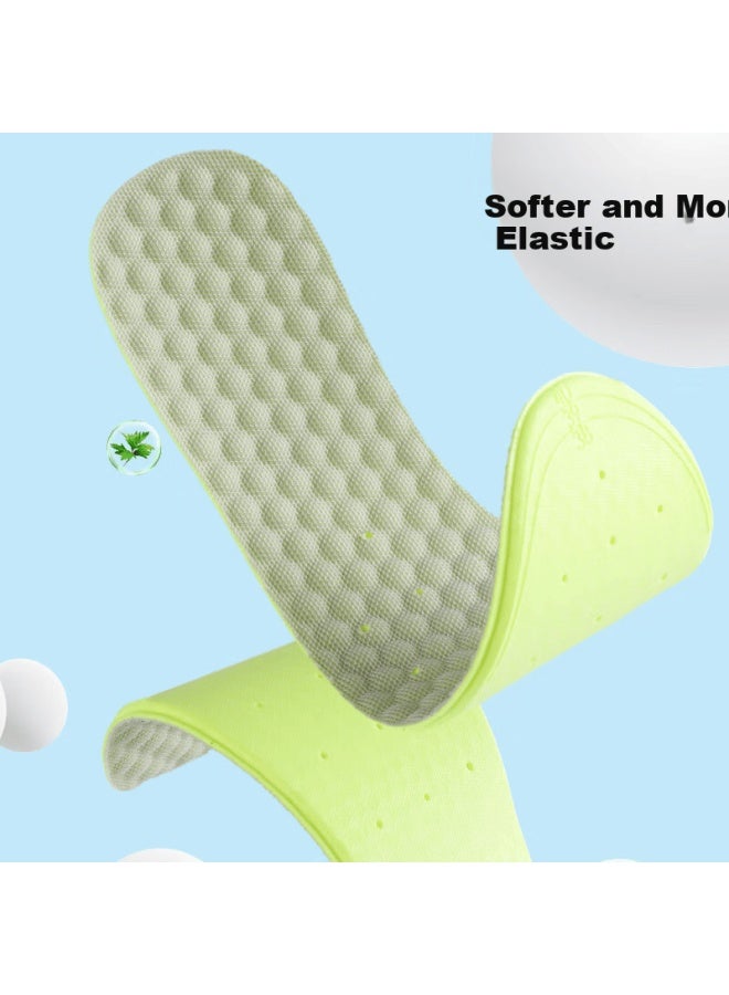 Footoppo Mugwort Antibacterial Deodorant Insoles For Men Summer Sports Odor-removing Sweat-absorbing Breathable High-elastic Shock-absorbing Soft Insoles For Men - Image 3