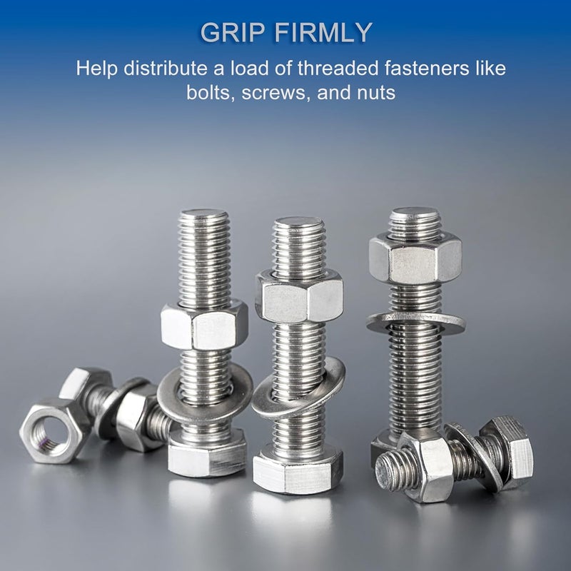 uxcell M3x6mmx0.5mm Stainless Steel Round Flat Washer for Bolt Screw 100Pcs (Pack of 2) - Image 4