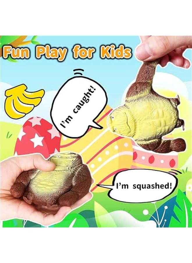 Generic - Squishy Monkey Stress Balls for Kids and Adults, Gorilla Squeeze Balls Fidget Toy, Squishy Toys for Party Favors, Birthday - Stretch, Squeeze Large Sand-Filled Animal Toys - Brown - Image 1