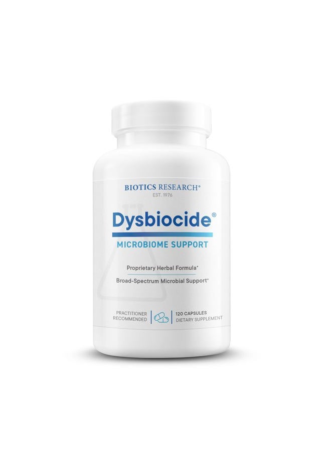 BIOTICS Dysbiocide Synergistic Botanical Blend Supports Normal Gut Health for Women & Men - Digestive Health Supplement - Supports Balanced Gut microbiome - 120 Capsules - Image 1