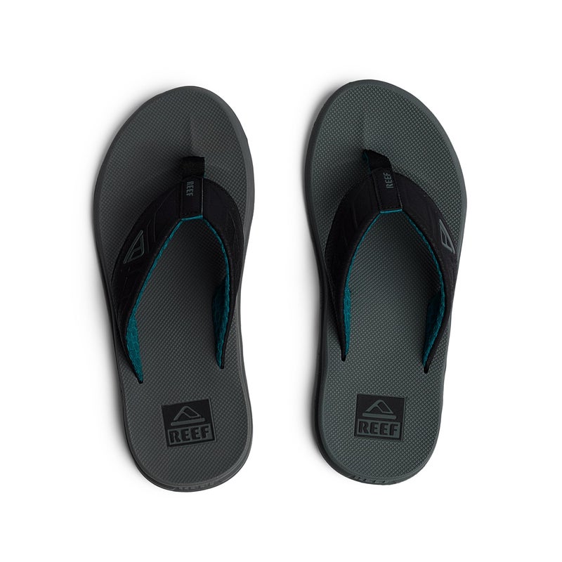 Reef Phantoms Mens Beach Flip Flop, Water Friendly, Soft and Supportive Molded Footbed, Grey/Black/Green, 11 - Image 4