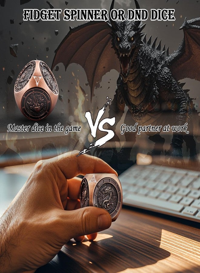 Haxtec Spinner Dice 7-in-1 Metal DND Dice Set Unique Dice Spinner Goblins Metal D&D Die for Dungeons and Dragons DND Gifts - Image 4