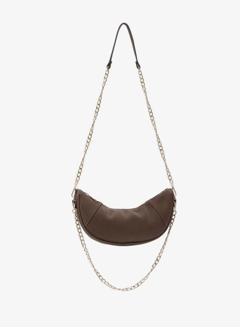 Shule Bags  Mode Chain Moon Crossbody Bag – Coffee. for Women | Best Price UAE