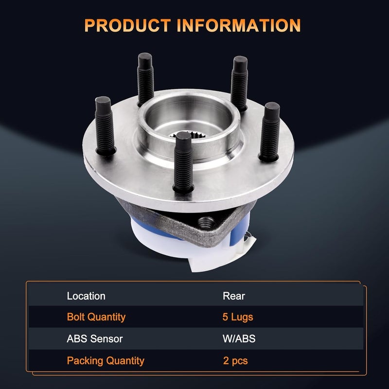 ASAPE 512223 Rear Wheel Hub and Bearing Assembly for Cadillac STS and CTS - Image 5