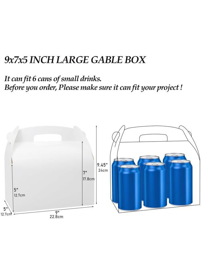 Oletx 30Pcs 9''x5''x5'' White Gable Gift Boxes - Image 2