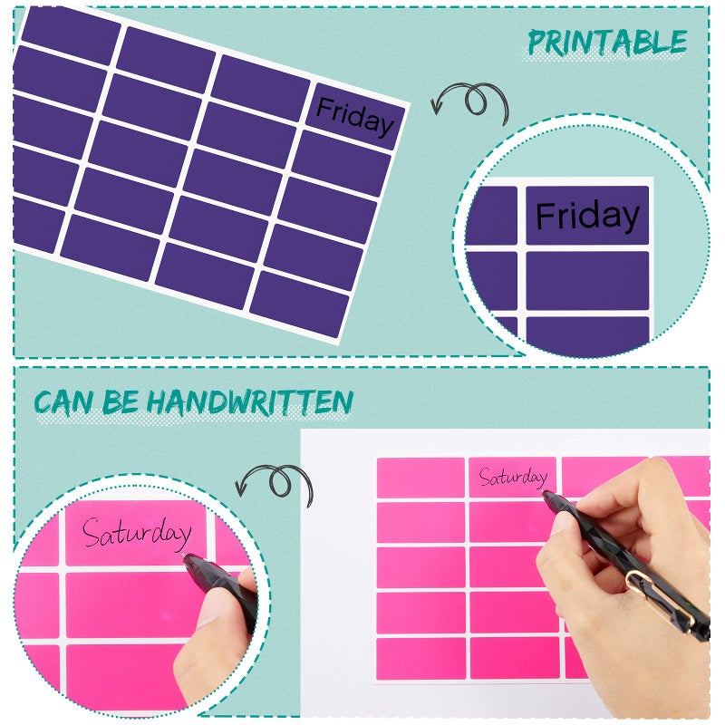 Marspark 1600 Pieces Rectangular Color Coding Stickers 1.57 x 0.75 Inch Assorted Colored Rectangle Label Adhesive Solid Colors Tags for Inventory Organize, File Classification, 10 Colors - Image 4