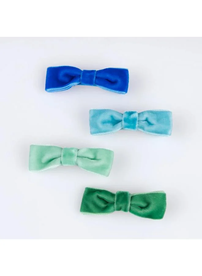 Meri Meri  Rainbow Velvet Bow Hair Clips  | Best Price UAE