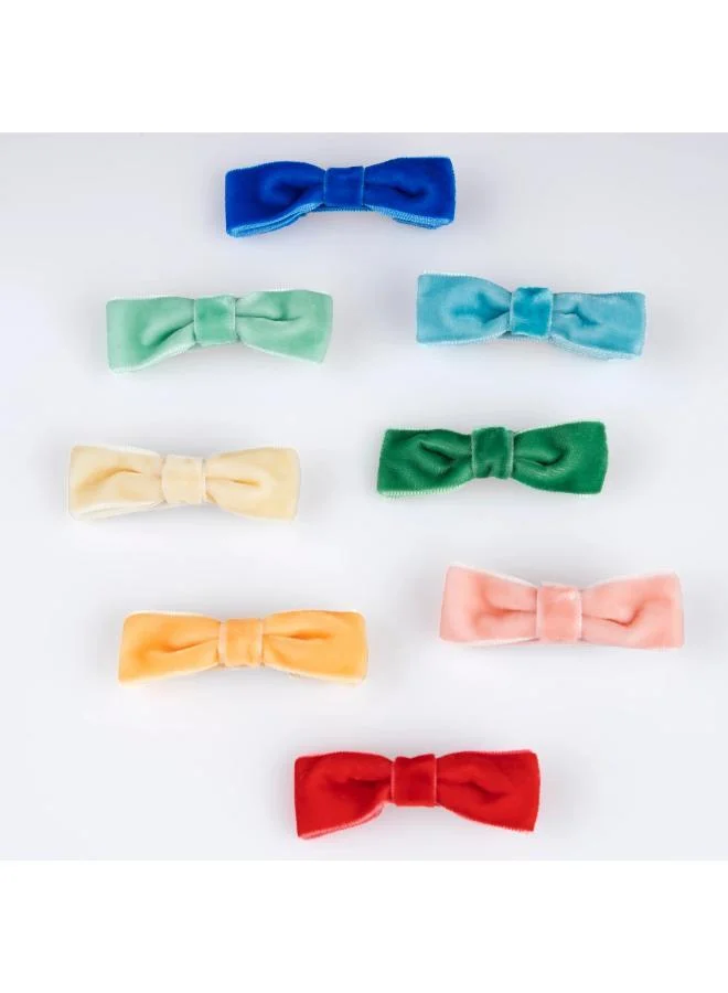 Meri Meri  Rainbow Velvet Bow Hair Clips  | Best Price UAE