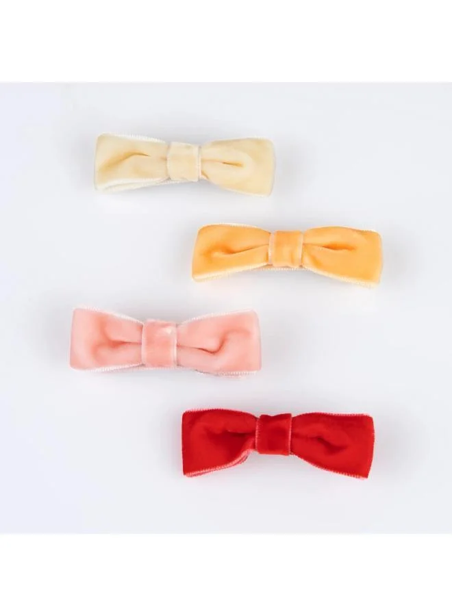 Meri Meri  Rainbow Velvet Bow Hair Clips  | Best Price UAE