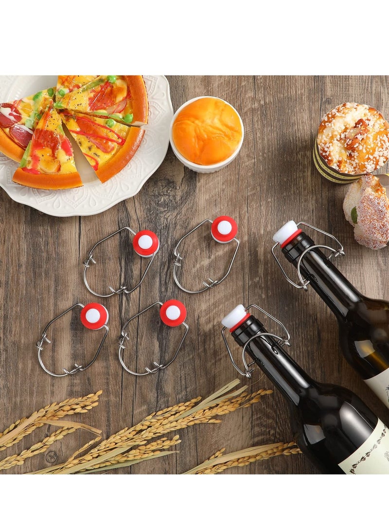 SYOSI Flip Top Bottle Replacement Caps with Silicone Gasket for Glass Bottles Airtight Swing Top Lids Stopper  8/17.5/26/35oz(6 Pcs) for Home Brewing Kombucha Beverages Oil Vinegar - Image 5