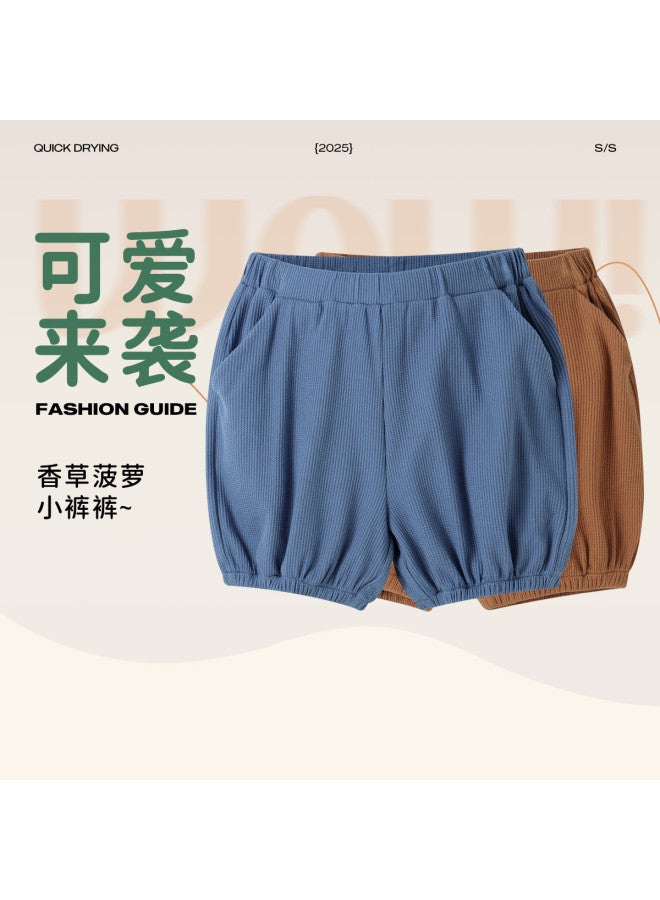 Annil شورتات فتيات 2025 صيف جديد لطيف عصري مرن قابل للتنفس بنطلون بلومر للأطفال - Image 2