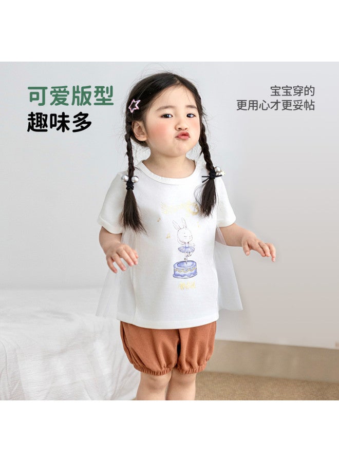 Annil شورتات فتيات 2025 صيف جديد لطيف عصري مرن قابل للتنفس بنطلون بلومر للأطفال - Image 4