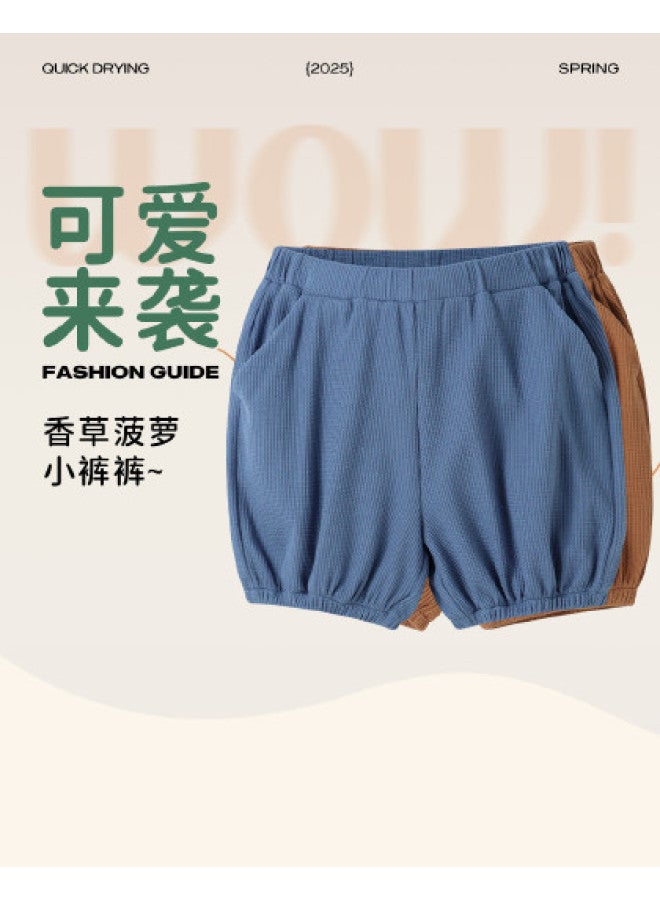 Annil شورتات فتيات 2025 صيف جديد لطيف عصري مرن قابل للتنفس بنطلون بلومر للأطفال - Image 1