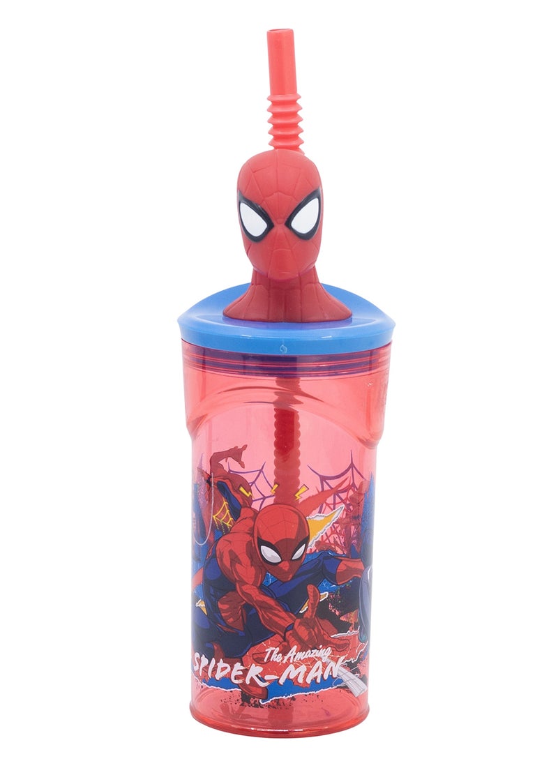 STOR SpiderMan 3D Figurine Tumbler Water Bottle For Kids 360 ML - Image 1