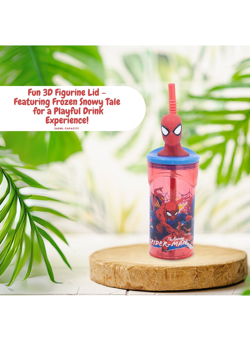 STOR SpiderMan 3D Figurine Tumbler Water Bottle For Kids 360 ML - Image 4