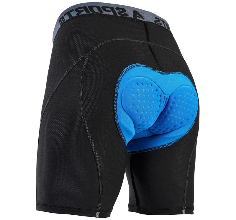 FYA Men's Cycling Shorts,4D Gel Padded Out-Wearable Motorcycle Bike Riding Shorts Quick-Dry Half Pants (M, Black/Grey) - Image 2