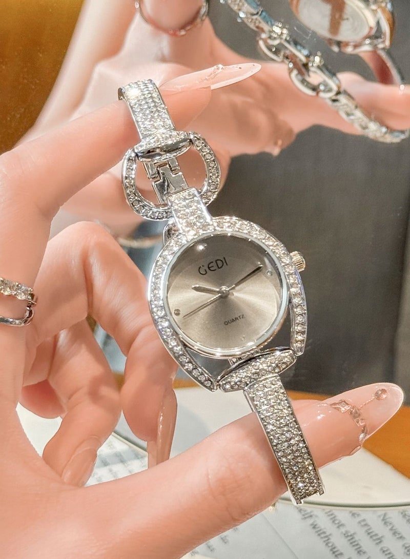 GEDI Luxury Women's Watch - Full Diamond Inlaid Bracelet Style, Shiny Elegant Design for Daily & Party - Image 1