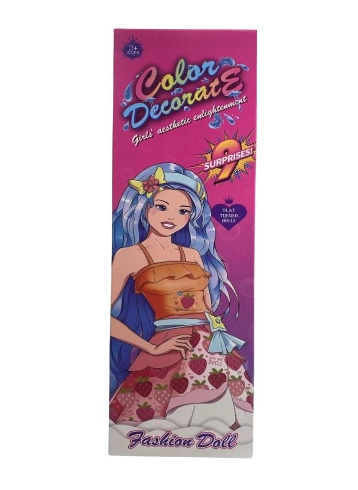 Premium Color Decorate Fashion Doll with Surprise Outfit and Decorative Accessories – Girls Aesthetic Styling Doll Toy Set for Creative Play (3+ Years) - Image 1