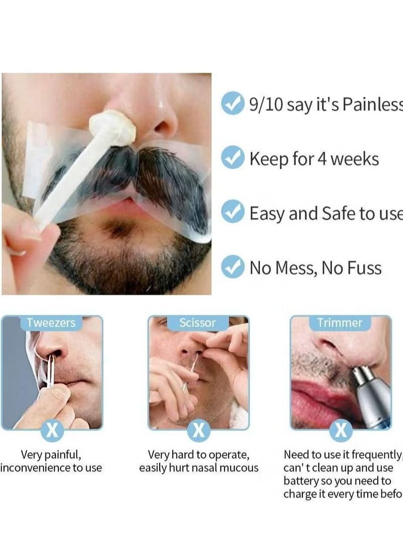 Generic Nose Hair Removal Sticks,100 Pcs Nose Wax Applicator Sticks for Nostril Nasal Cleaning Ear Eyebrow for Men Women Plastic Nose Wax Applicators Nose Hair Removal  - Image 3