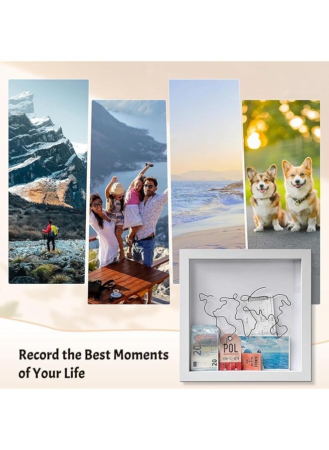 erorex Adventure Archive Box Travel Box For Memories Loading Shadow Box Frame With Hd Acrylic 12 Inch Travel Shadow Box With Slot Travel Memory Box Display Case For Keepsakes Ticket Storage 12X12 In  - Image 5