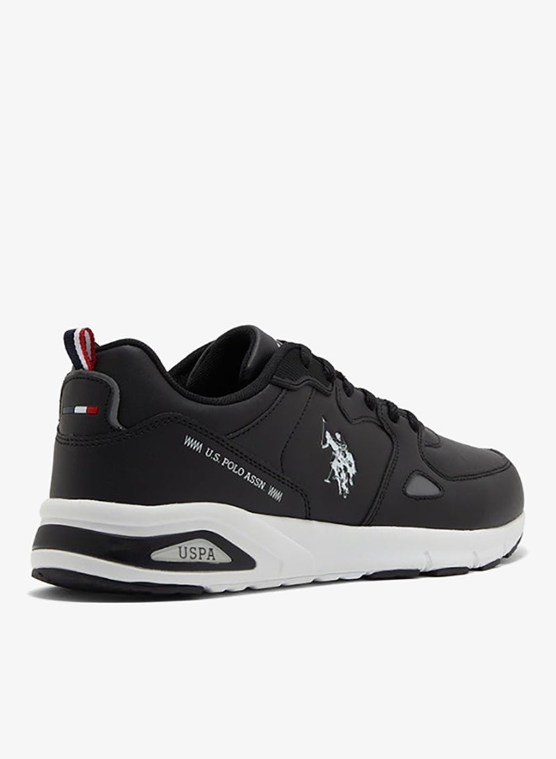 U.S. Polo Assn. أحذية رياضية سوداء للرجال من U.S. Polo Assn. طراز VANCE GLB 6FX - أحذية رياضية مميزة للستايل اليومي - Image 4