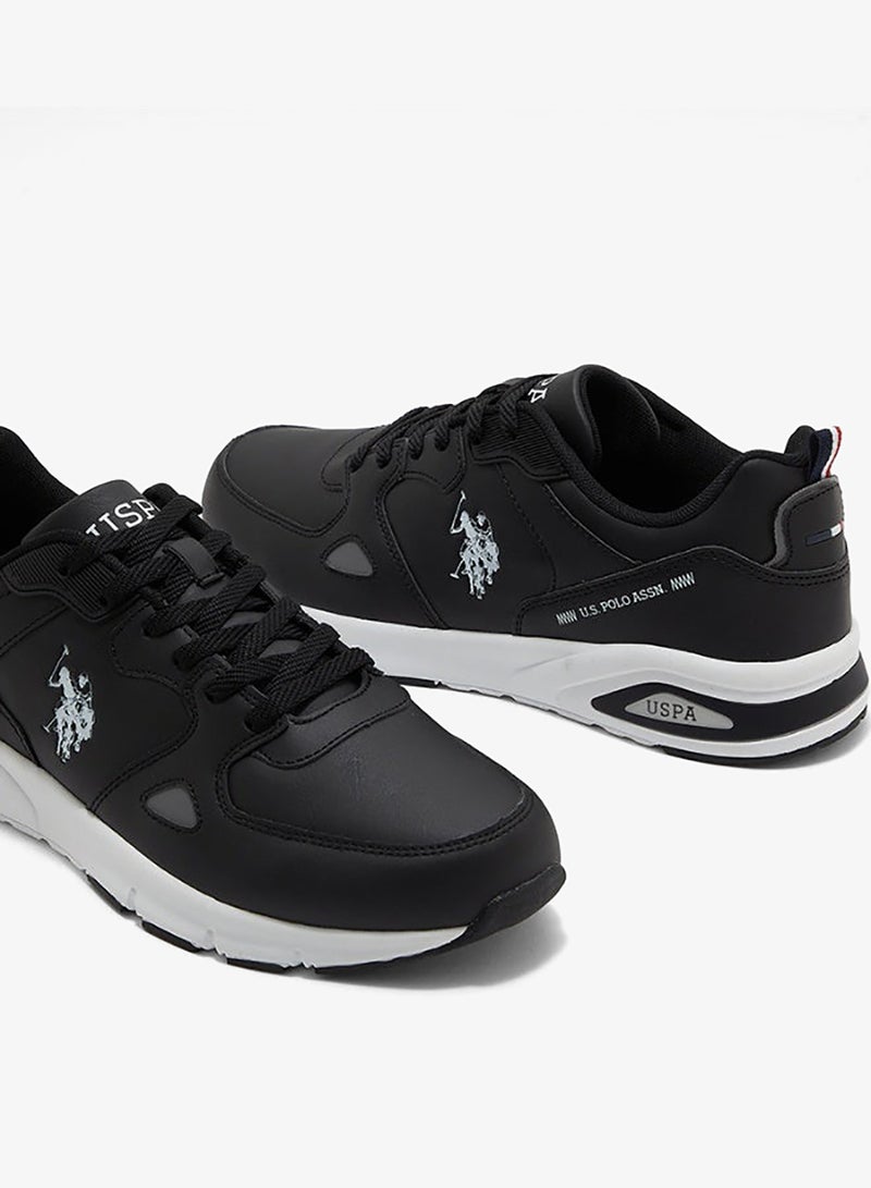 U.S. Polo Assn. أحذية رياضية سوداء للرجال من U.S. Polo Assn. طراز VANCE GLB 6FX - أحذية رياضية مميزة للستايل اليومي - Image 5