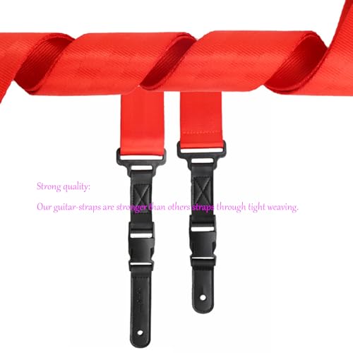 JSHshield Guitar Strap-with Clip Buckle-Ideal for Acoustic,Electric,and Bass Guitars-Length Adjustable-Guitar Accessories - Image 4
