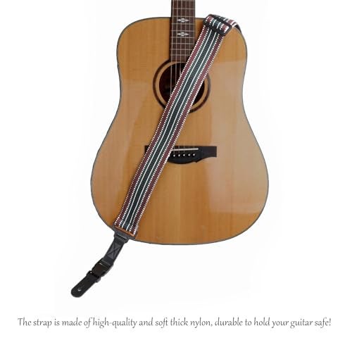 JSHshield Guitar Strap-with Clip Buckle-Ideal for Acoustic,Electric,and Bass Guitars-Length Adjustable-Guitar Accessories - Image 3