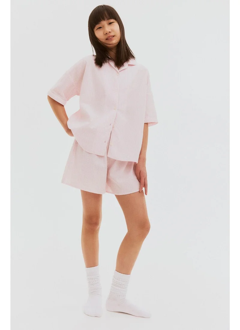 اتش اند ام Cotton poplin pyjamas