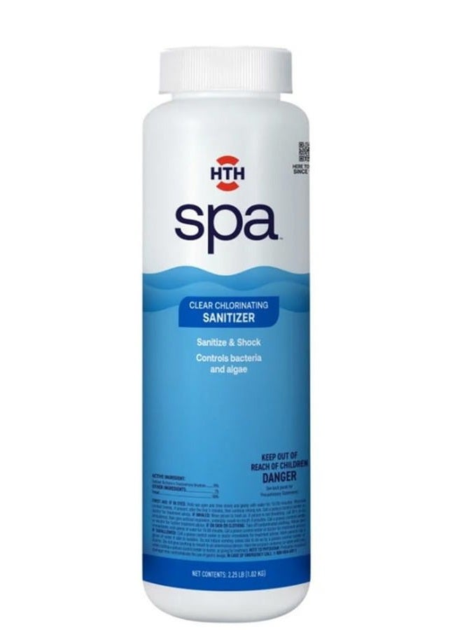 HTH Spa 86134 Clear Chlorinating Sanitizer, Spa & Hot Tub Chemical Controls Bacteria and Algae, 2.25 lbs - Image 1