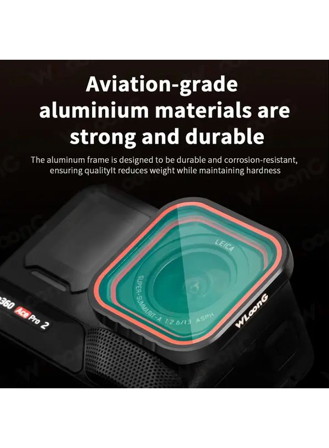 Insta360 Ace Pro 2 Lens Filter Set UV CPL ND16 ND32 Polarizing Neutral Density Filters HD Optical Glass Multi Coated Metal Frame - Image 5